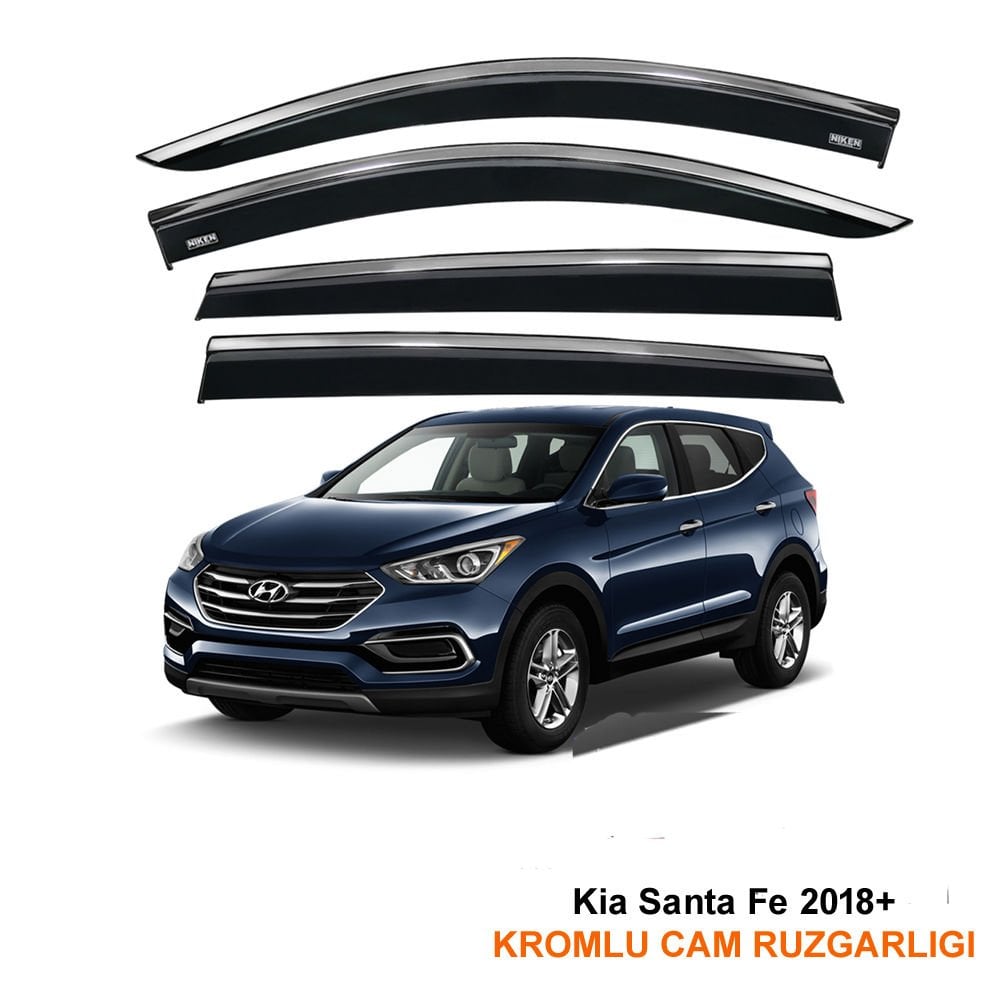 Hyundai Santa Fe Kromlu Cam Rüzgarlığı Niken 2018 Sonrası