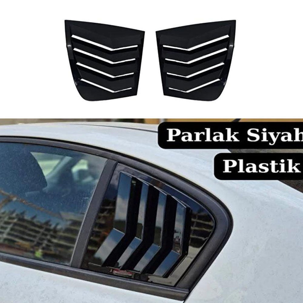Fiat Egea Kelebek Cam Kaplama Vizörü Parlak Siyah
