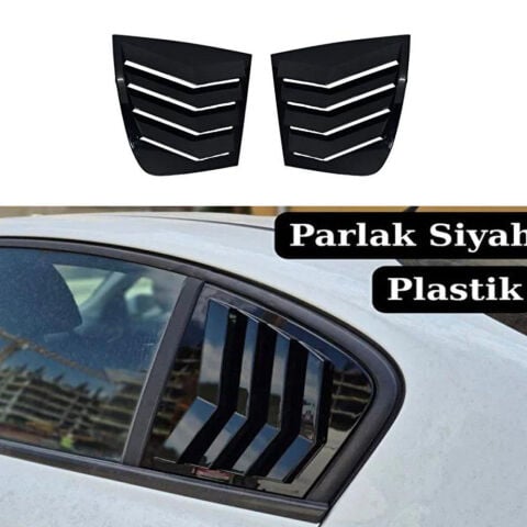 Fiat Egea Kelebek Cam Kaplama Vizörü Parlak Siyah