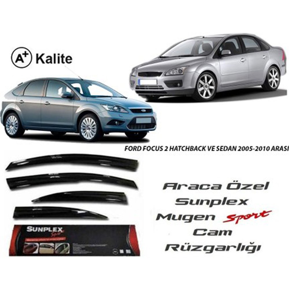 Ford Focus 2 Cam Rüzgarlığı Mugen Tip Sunplex