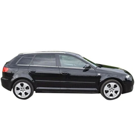 Audi A3 HB Cam Çıtası Komple Set Çerçevesi Kromu Nikelajı 2009 - 2012