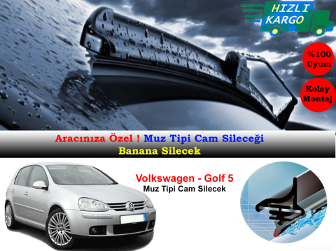 Volkswagen Golf 5 2006-2009 Muz Silecek Takımı