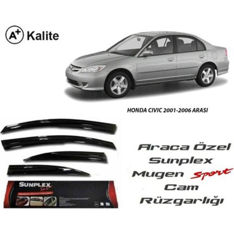Honda Civic Cam Rüzgarlığı Mugen Tip Sunplex 2001-2006