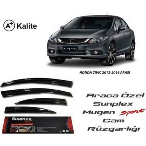 Honda Civic Fb7 Cam Rüzgarlığı Mugen Tip Sunplex 2012-2016