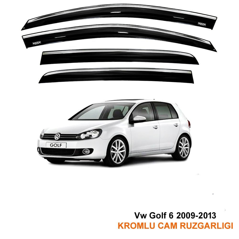 Volkswagen Golf 6 Kromlu Cam Rüzgarlığı Niken