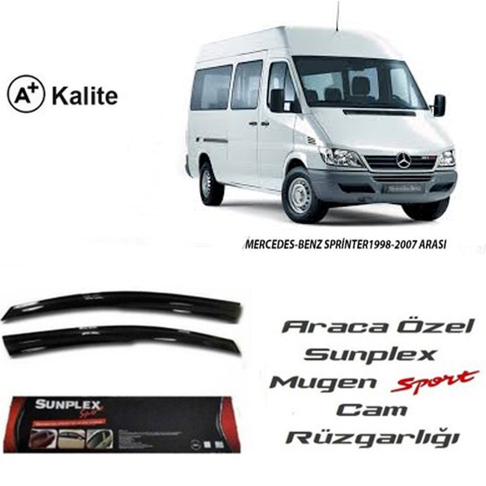 Mercedes Sprinter Cam Rüzgarlığı Mugen Tip Sunplex 2li 1998-2006