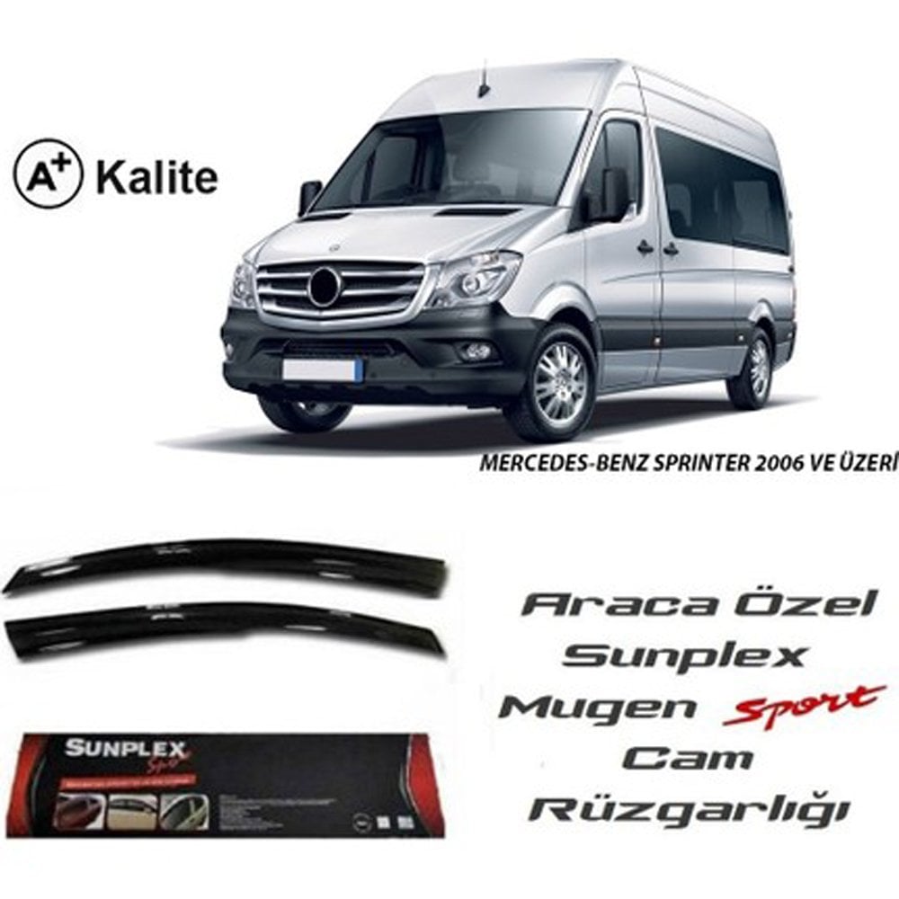 Mercedes Sprinter Cam Rüzgarlığı Mugen Tip Sunplex 2li 2007 Sonrası