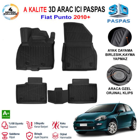 Fiat Punto 3D Paspas Havuzlu Pro 2010 Sonrası