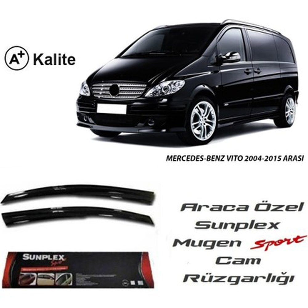 Mercedes Vito Cam Rüzgarlığı Mugen Tip Sunplex 2li 2004 Sonrası